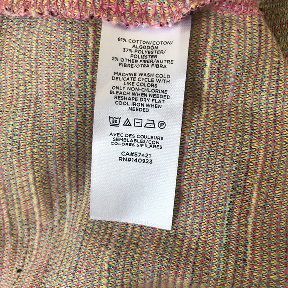 LOFT | Top Size Small Multicolor Textured Puff Sleeve NWT - Picture 5 of 5